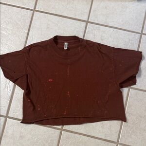 Casual Brown Crop Top